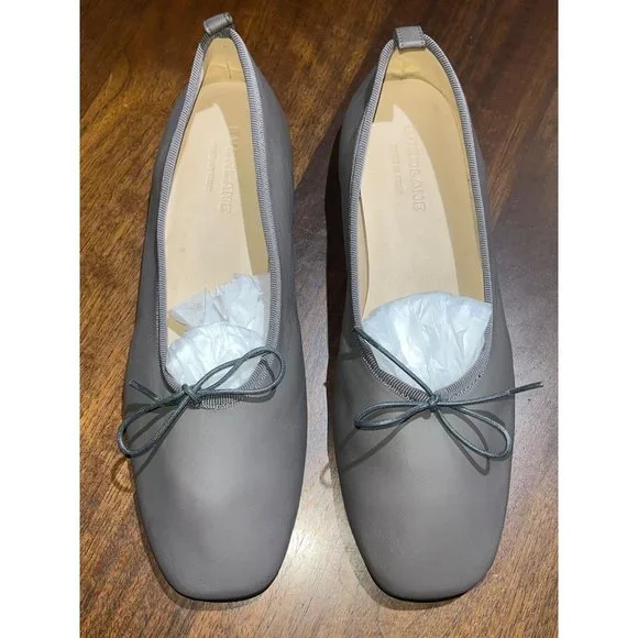 Everlane The Italian Leather Day Ballet Flat in Minimal Grey New Womens shoes - Picture 4 of 10